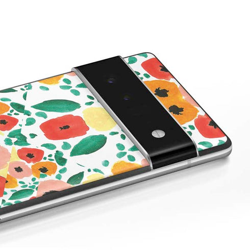Bouffants and Broken Hearts Geometric Flowers Google Pixel 6 Skin